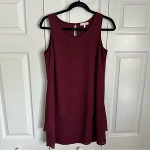 Halo Womens XS Sleeveless Layered Mini Dress Minimalist Cocktail Date Night